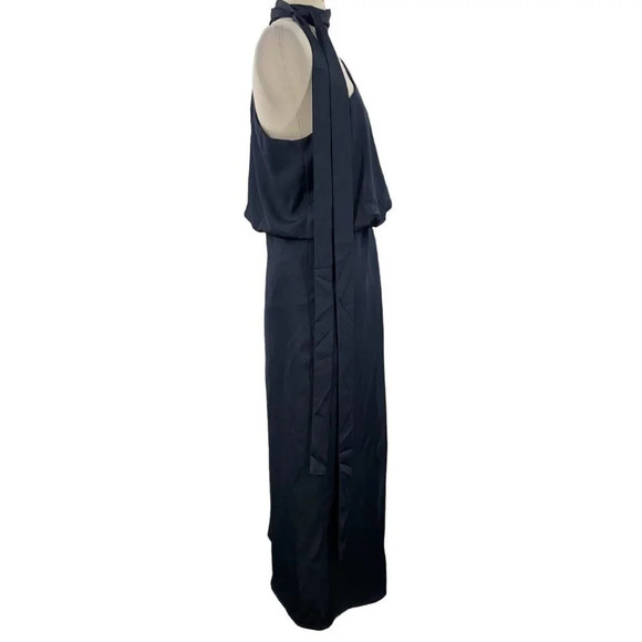 Amy Lynn Women's Gemma One-shoulder Satin Dress In Navy Blue Size M NWT - Picture 3 of 16